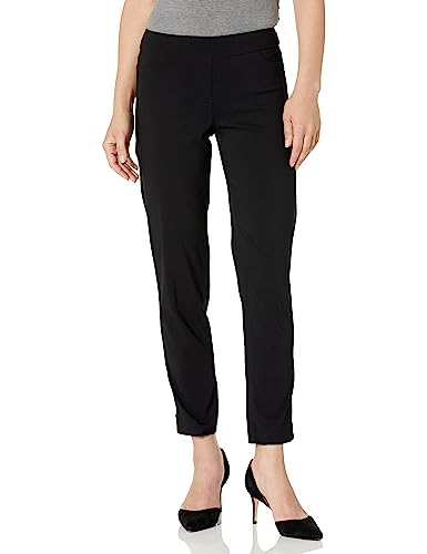SLIM-SATION Women's Petite Wide Band Pull on Ankle Pants