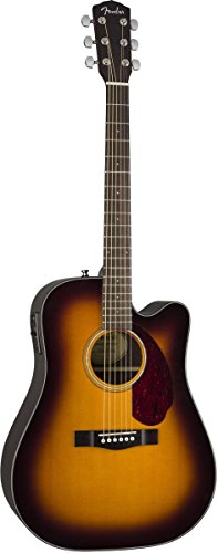 Image of Fender Acoustic Guitar with Cutaway Electronics & Case CD-140SCE Sunburst 970213332