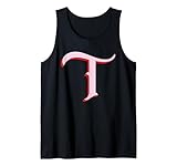 Initiale T rose, monogramme T, jolie lettre T dans le style gothique adolescent.