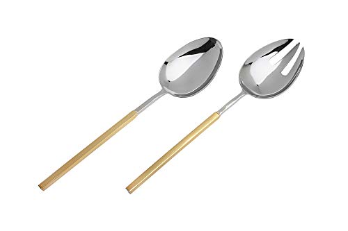 Godinger - Stainless Steel Salad Spoon Fork Serving Set Of 2 Piece #TOP18