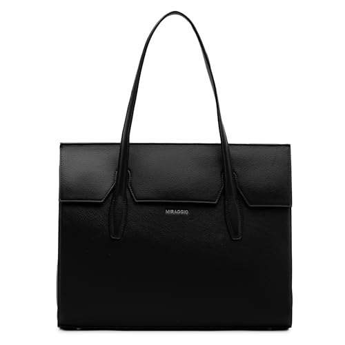Image of Miraggio Clea 14 Inch Laptop Tote Bag For Women Office Use | Office Tote Bag With Padded Laptop Sleeve And Zipper Closure | Stylish Totes
