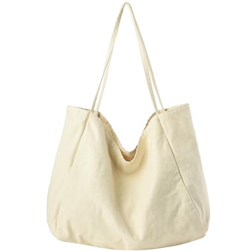 Image of Canvas Tote Bag for Women Large Hobo Shoulder Bag for Work Travel Casual Message Bag Tote Purse handbags