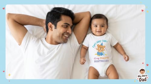 Image of Lillypupp Cotton Body Suit For New Born Baby Boy Girl Made To Express Love For Fathers /Daddies. Half Sleeves Romper Bodysuit Clothes For Infant Toddler Boys Girls.