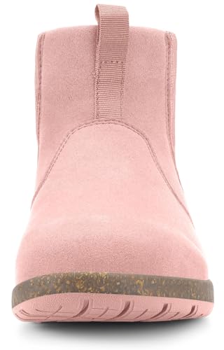 Image of Womens Mens Chelsea Boots Minimalist Winter Snow Boots Wide Width Ankle Booties with Arch Support Slip-on Short Boot Shoes