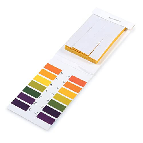 paquete (80 unidades) de papel tornasol de pH 1-14, papel de prueba de ácido alcalino, kit portátil de prueba de agua con tornasol, de de ácido, de pH, indica