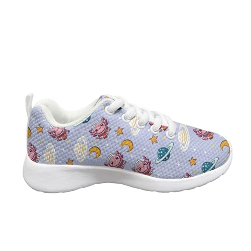 Cartoon Children's Running Shoes Girls Lightweight Sneakers Breathable Athletic Tennis Shoes Non Slip Sports Sneakers for Little Kid Size11.5-13/ Big Kids Size1-32