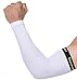 SHINYMOD Arm Sleeves UV Protection Sleeves for Men Women Youth Arm Warmers Compression Sports Long Sleeves Cycling Hiking Golf Basketball Driving Fishing Tattoo Covers Elbow Sleeves (White, XL)