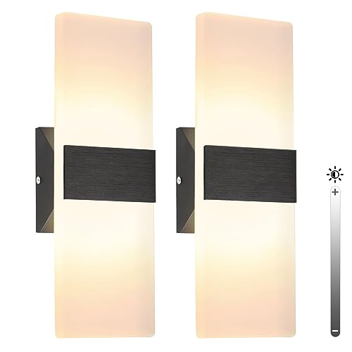 TRLIFE Dimmable LED Wall Sconces, Modern Wall Sconces Set of