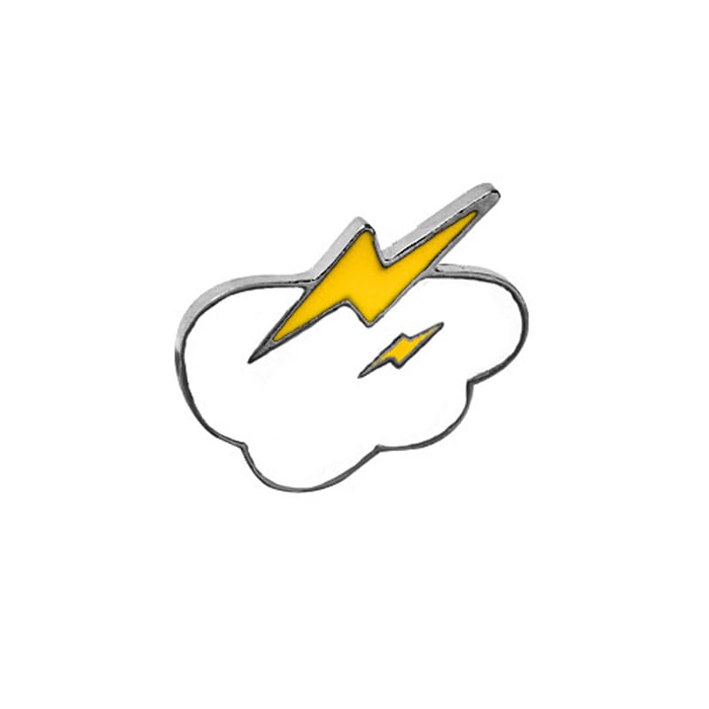 Lightning And Clouds Brooch Rocket Ship Badge Fan Cosplay Jewelry Video Game Peripheral Gifts Drip Oil Painted Enamel Pins Suitable for Hats Jackets Canvas Bags