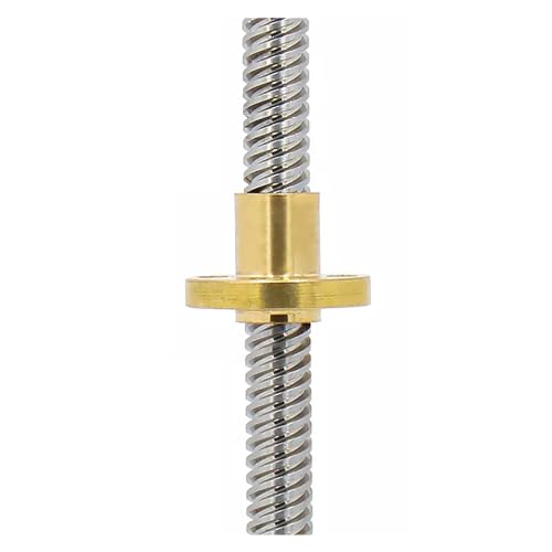Metal Ball Screw nut T12 Lead Screw 12mm Diameter Lead 8mm Pitch 2mm Length 100mm-600mm with Brass Nut(250mm)