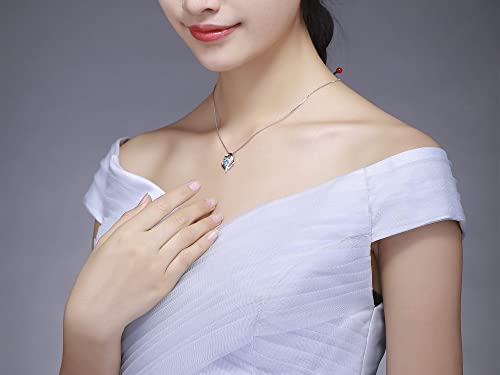 Cuoka Owl Necklace 925 Sterling Silver Love Heart Owl Pendant Necklace Heart Owl Jewelry Gifts For Women Girls Owl Lovers #TOP2