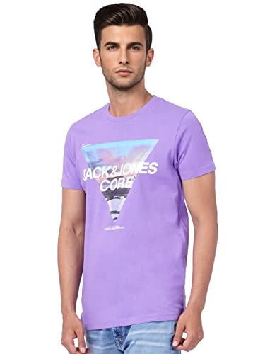 Image of JACK & JONES Men's Slim T-Shirt (12221488-Dahlia Purple Dahlia L)