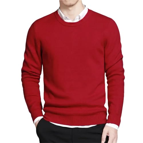 Pull en tricot pour homme - Vêtement coton col rond - Mode automne hiver chaud