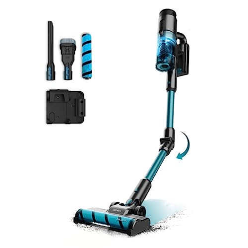 Cecotec Aspirador Escoba sin Cable 3 en 1 Conga Rockstar 350 Longlife Flex. 215 W, 12 kPa, 60 Minutos de Autonomía, Cepillo Jalisco, Depósito de 500 ml, Ciclón Paralelo, Tubo Flexible