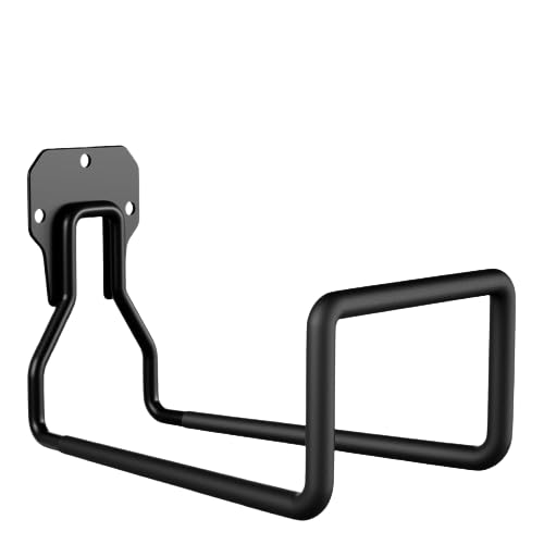 NVF Heavy Duty Garden Hose Holder Wall Mount | Metal Hose Hanger with Anti-Slip Coating | Rustproof & Durable Hose Organizer for Yard, Garage, Outdoor (Black - Pack of 1)-image-14