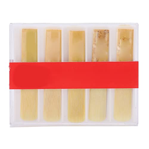 QANYEGN 10Pcs 3.0 Clarinet Reeds, Wood Color Traditional Reeds in Bb Key, with Storage Case For Clarinet Beginners and Players