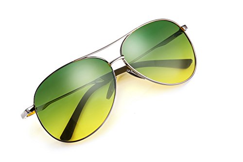 FEISEDY Night Driving Glasses Night Vision Aviator Anti Glare Eyewear for Men Women B22942