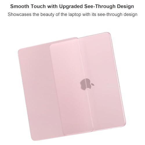 Image of Midkart Matte Case Compatible with MacBook Neo 13 inch 2026 Release Model A3404 A18 Pro Chip 3 in 1 Kit Precise Fit Protective Hard Shell Plastic Cover Keyguard & Dust Plugs, Blush