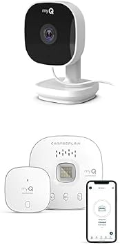 CHAMBERLAIN myQ Smart Indoor Security Camera + myQ Smart Garage Control