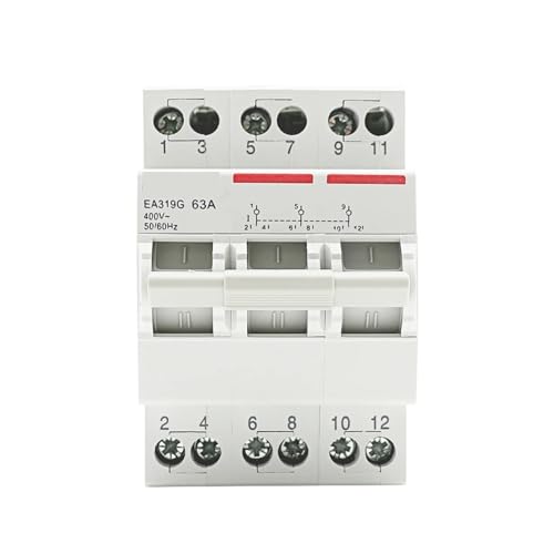 DAVBIR 3P 40A 63A MTS Dual Power Handmatige Overdracht Interlock Stroomonderbreker Din Rail Isolerende Ontkoppelingsschakelaar perfection (Size : 40A)