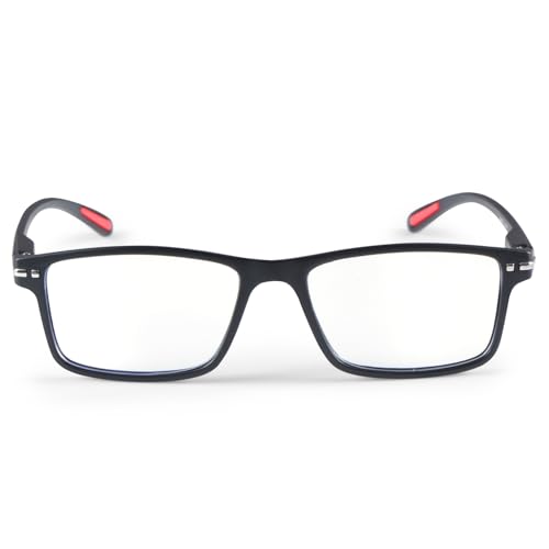 Image of AEC Zenith Rectangular Reading Glasses | Modern Frame with BlueRazr Blue Light Blocking Lenses | Sleek Unisex Readers for Men & Women