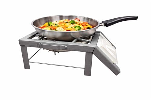 Image of Electric Hot Plate 1500W Cooking Heater | Heavy Duty Rustproof Powder Coated Body | Portable Single Burner Coil Stove | Fast Heating Electric Cooking Plate for Kitchen (Mettalic Grey)