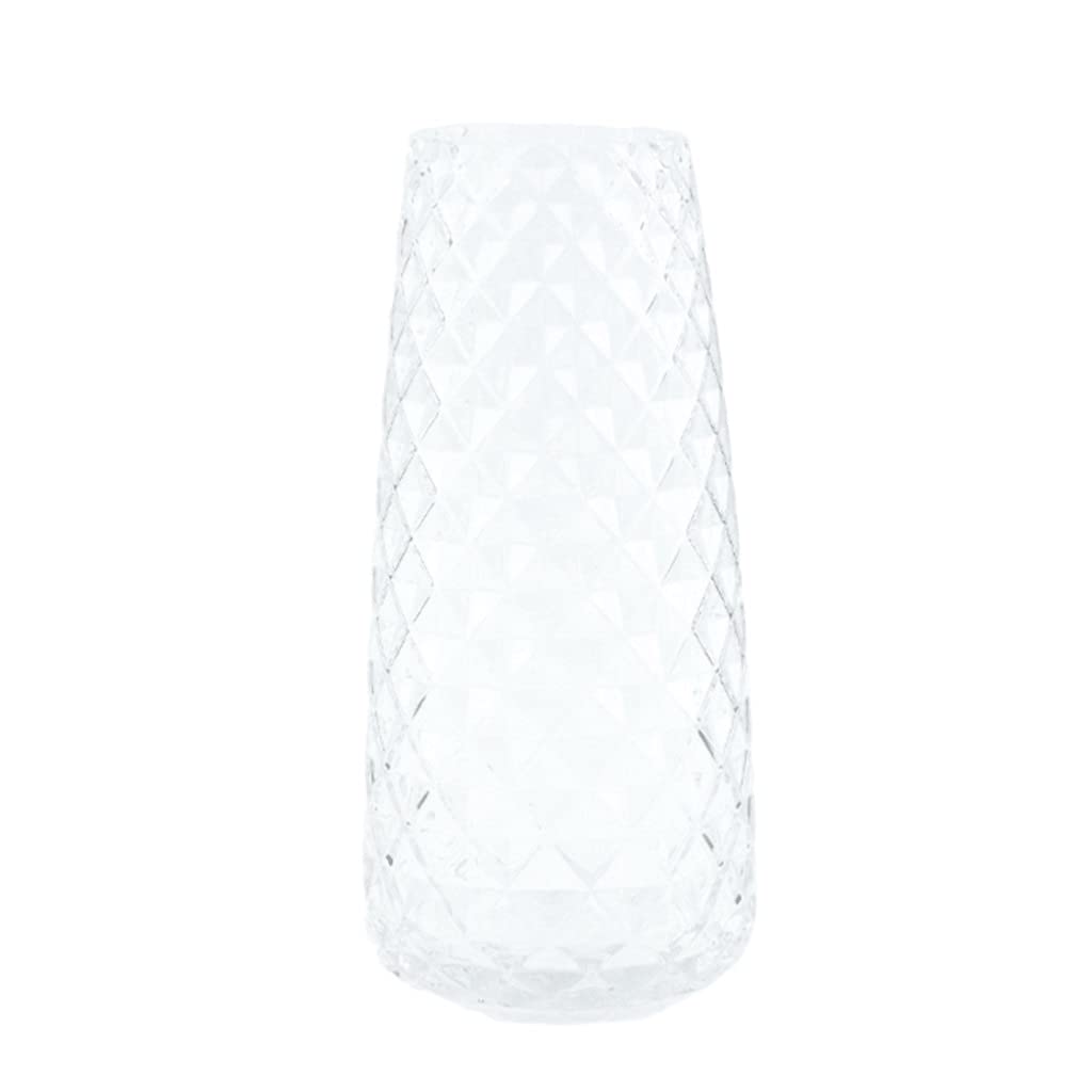Ngdfgr Clear Unique Vase Flower Vases Glass Floral Vases Decor Dining Table Balcony Centerpieces Wedding Housewarming Fashion (Clear),
