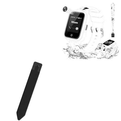 BoxWave Stylus Pouch Compatible with LiveGo T13 (1.4 in) - Stylus PortaPouch, Stylus Holder Carrier Portable Self-Adhesive - Jet Black