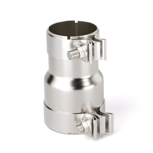 GASHER 304 Stainless Steel Reducer Connector 2.5 to 3 Inch with Clamp for Pipes