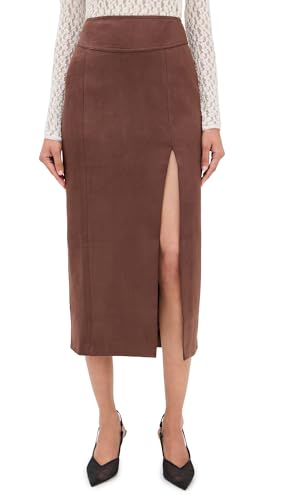 Bardot Women's Dante Vegan Suede Midi Skirt