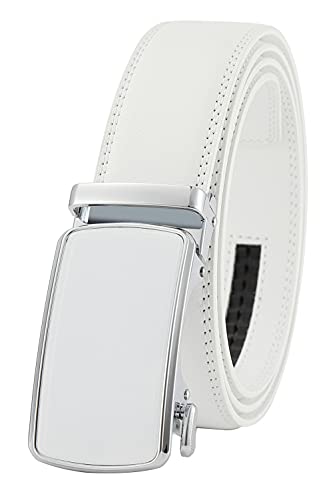 Image of Lingli Men's Belt,Ratchet Dress Belt with Automatic Buckle Brown /Black-Trim to Fit-35mm wide