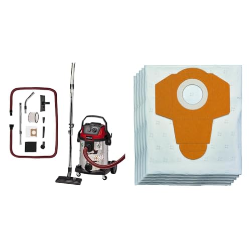 Einhell Nass-Trockensauger TE-VC 2025 SACL (Staubklasse L, für Staubpartikel mit AGW-Werten >1 mg/m³, 25 L, Filterreinigung, Gerätesteckdose, inkl. Düsen, Filter und 5 x Vliesschmutzfangsack)