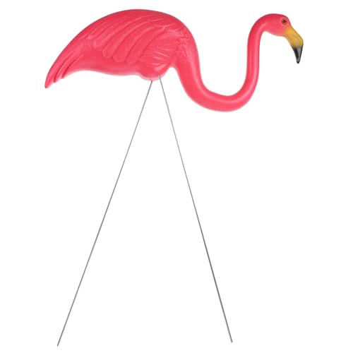 PRETYZOOM Ornement Flamants Roses Figurine Décoration Jardin Bassin Artisanat Flamants Roses Articles Fête Mariage