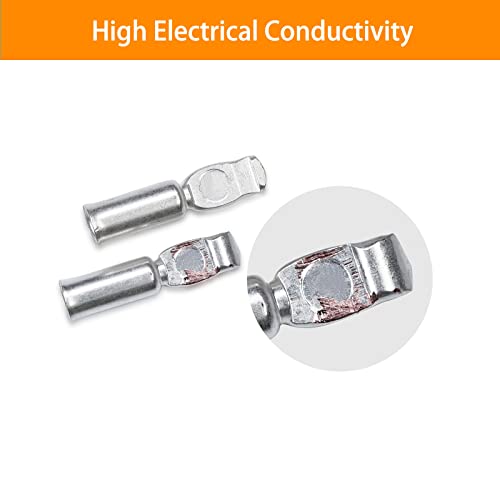 Micrl 1/0 Gauge 175Amp Battery Quick Connect/Disconnect, Jumper Cable Plug Connector Kit For Recovery Winch, Towing Systems(Red) #TOP3