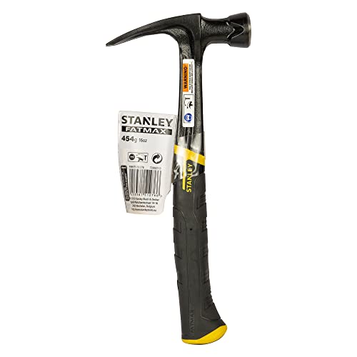 STANLEY FMHT1-51276 Marteau Arrache-Clous Forgé Droit Anti-Vibration 450G - Tête Compacte - Zone De Frappe Plus Large - Grip Anti-Dérapant