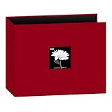 Álbum de 3 anillas de tela Pioneer – Álbum (30,5 x 30,5 cm, Tela, 3 Anillas, Rojo