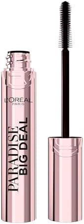 L'Oreal Paris Paradise Big Deal Mascara, Volumizing and Lengthening Formula, Buildable, Clump Resistant, Washable Blackest Black Mascara, 0.33 Fl Oz