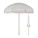 2.0m Beach Regenschirm mit Fransen, Sonnenschutz, Regen oder Regen Garten Regenschirm, Spitze, Vintage Holz Pole Outdoor Regenschirm