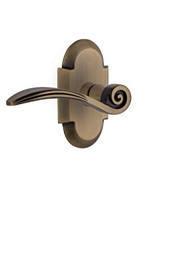 Image of Nostalgic Warehouse Cottage Plate Single Dummy Swan Lever in Antique Brass