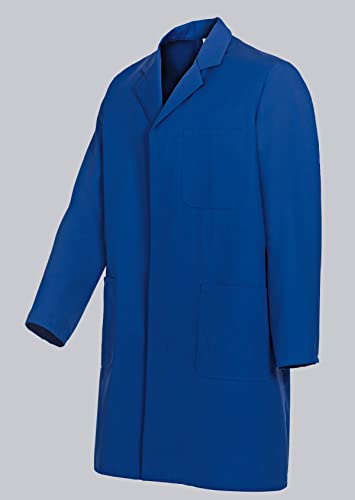 BP 1603-559-13-64/66n Arbeitsmantel, 3/4 Länge (100 cm), verdecktes Druckknopf-Band, 245,00 g/m² Stoffmischung, Königsblau, 64/66n