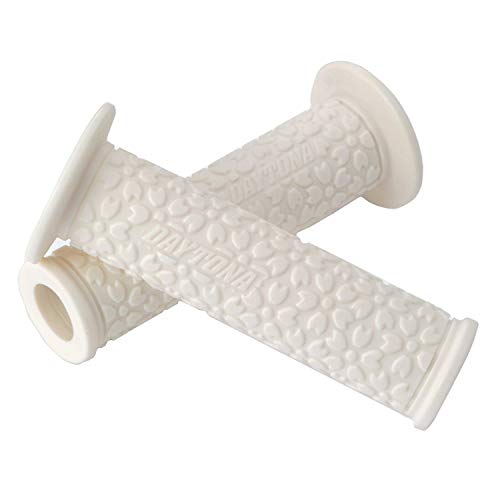 DAYTONA Motorrad Griffgummi Set GGD-SAKURA, 7/8“ (22,2mm), 125mm, offenes Ende, weiß