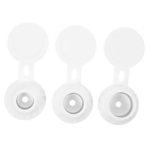 HONMEET Bottle Caps for Bathroom Jars 3pcs Shampoo Bottle Accessory Replacement Lid for Sturdy TPE Material