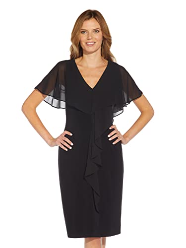Adrianna Papell Women's Jersey and Chiffon Sheath3