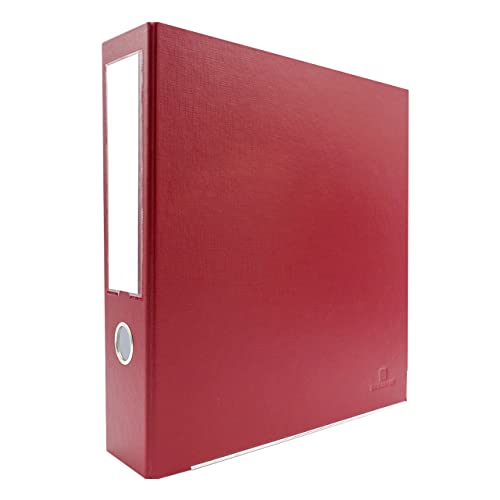 Bindertek 3-Ring 3-Inch Premium Linen Textured Binder, Brick Red (3Efn-Br) #TOP19