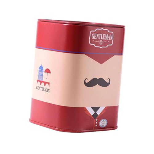 Zialofi Recipiente para descarte de lâminas de barbear Estojo para descarte de lâminas de barbear Prático salão de beleza Barbearias Destacável Multiuso, Padrão de Barba Vermelho