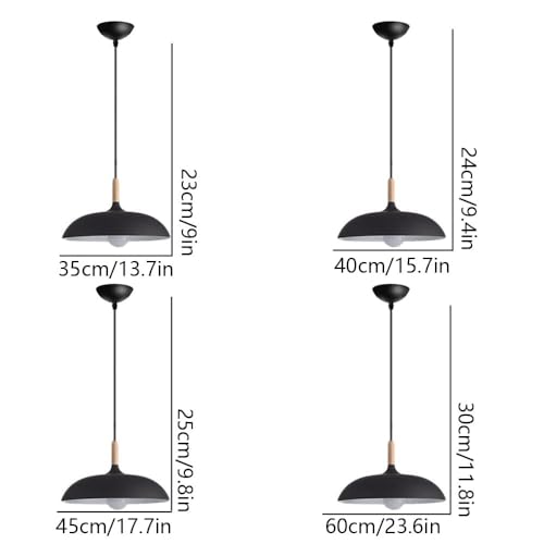 Lámpara colgante moderna nórdica con pantalla de aluminio E27 para iluminación 3