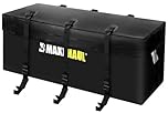 MAXXHAUL 70209 Soft Shell Cargo Carrier Bag for Hitch Mount Cargo Rack - Heavy Duty and Water Resistant 47 inch 20 inch x 20 inch Black with Tie Down Straps