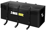 MaxxHaul 70209 Soft Shell Cargo Carrier Bag for Hitch Mount Cargo Rack - Heavy Duty and Water Resistant 47 inch 20 inch x 20 inch Black with Tie Down Straps