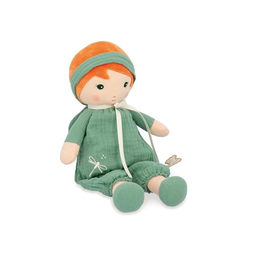 KALOO Tendresse Mi Primera Muñeca de Tela Olivia Muñeca de Trapo 32 cm Mono de Muselina Bonita Caja de Regalo Cinta Personalizable Desde el Nacimiento, K200011, 32cm