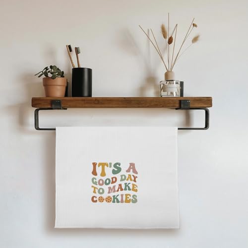 uinwk Baking Gifts Kitchen Towels, Gifts for Bakers Cookie Lovers Cooks Dish Tea Towel for Kitchen Baking, Groovy It's a Good Day to Make Cookies Hand Towels, 16x24